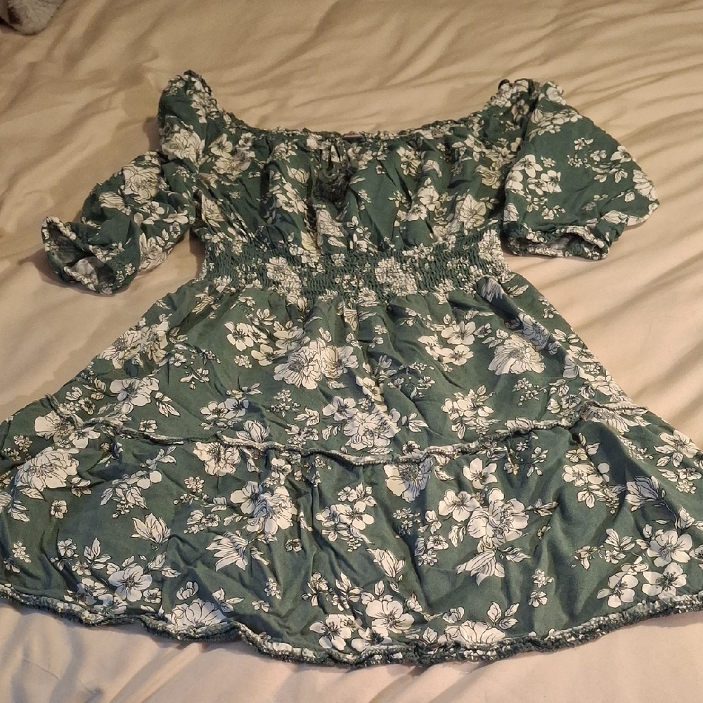 Justify Sage Green Floral Dress